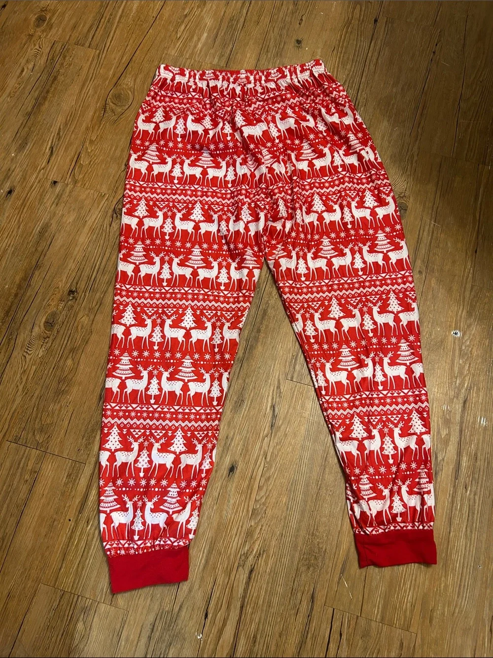 Men’s Christmas Pajama Pants Red/White Size XL